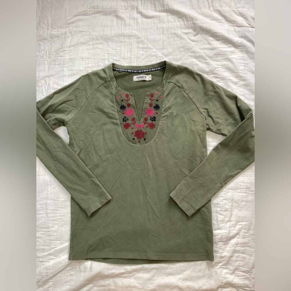 Maloja Reed Lightweight Embroidered‎ Sweatshirt Green Small.